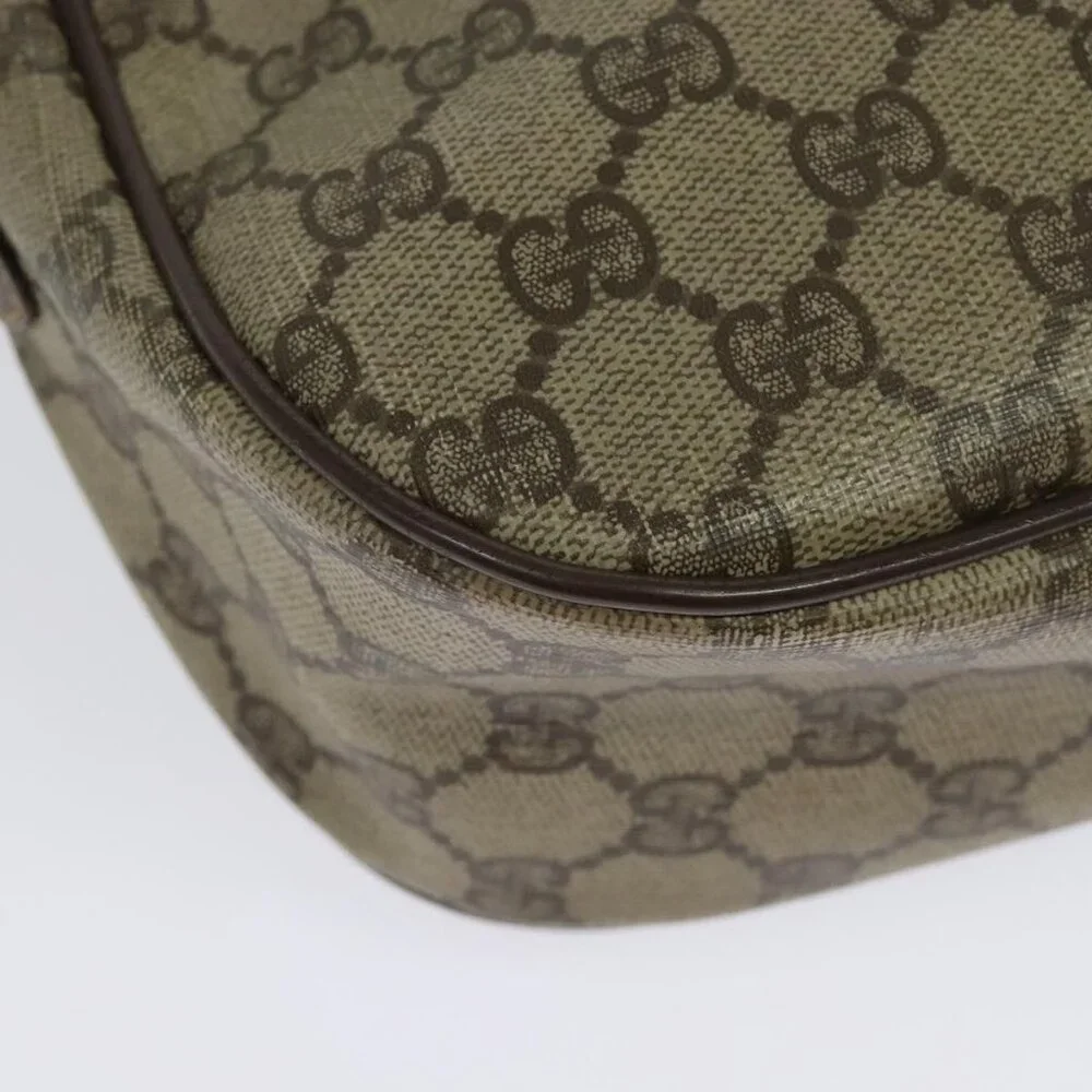 Authentic GUCCI GG Supreme Web Sherry Line Bag PVC Beige Gold Red 89 02 032 - Picture 8 of 16